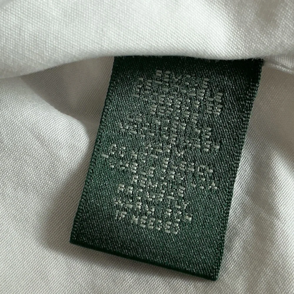 Lauren Ralph Lauren White Split V-Neck 100% Cotton Tunic Top Size XL Preppy - Picture 4 of 6